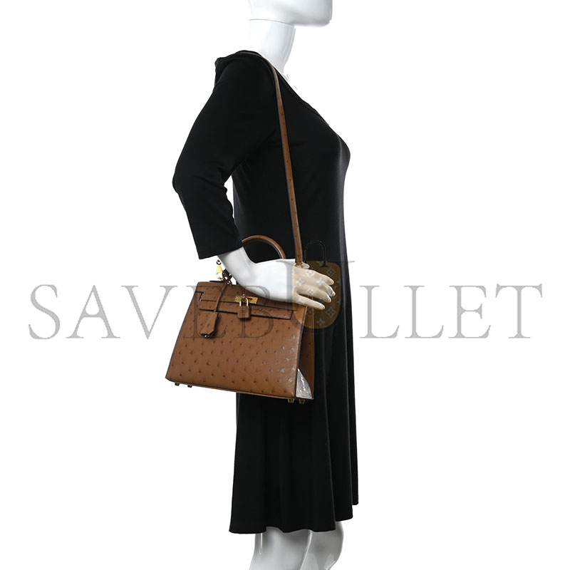 H**mes master kelly 25 ostrich leather velvet green and royal blue brushed gold buckle (25*17*7cm)